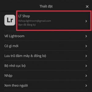 Read more about the article Hướng dẫn sử dụng Lightroom Vip khi mua tại LT Shop